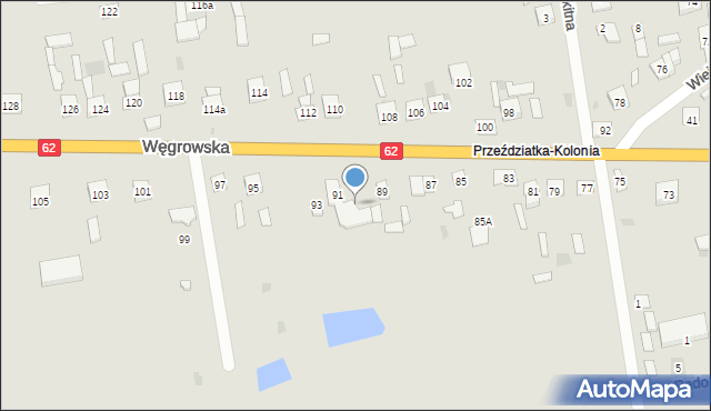 Sokołów Podlaski, Węgrowska, 91A, mapa Sokołów Podlaski