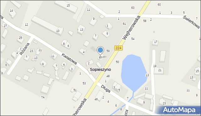 Sopieszyno, Wejherowska, 57, mapa Sopieszyno