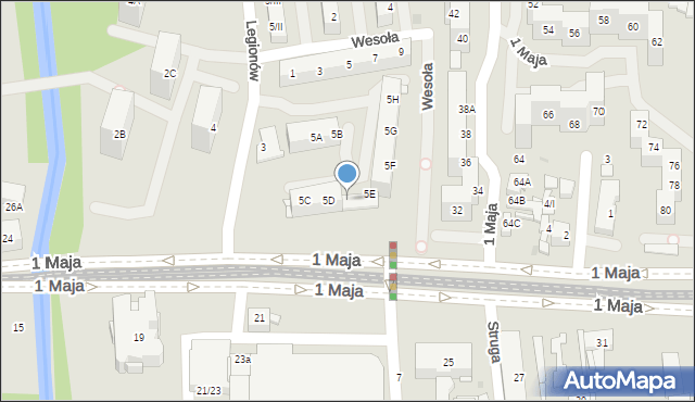 Sosnowiec, Wesoła, 5i, mapa Sosnowca