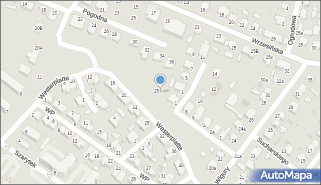 Środa Wielkopolska, Westerplatte, 27, mapa Środa Wielkopolska