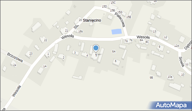 Stanięcino, Wesoła, 16, mapa Stanięcino