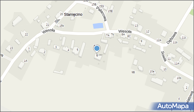 Stanięcino, Wesoła, 18, mapa Stanięcino