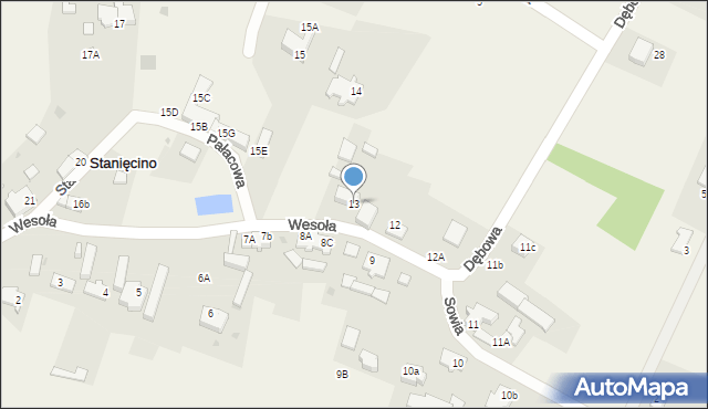 Stanięcino, Wesoła, 19, mapa Stanięcino