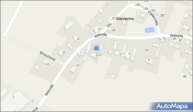 Stanięcino, Wesoła, 8, mapa Stanięcino