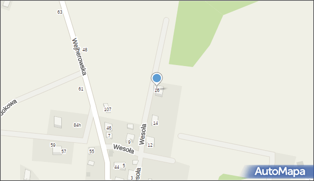 Staniszewo, Wesoła, 16, mapa Staniszewo