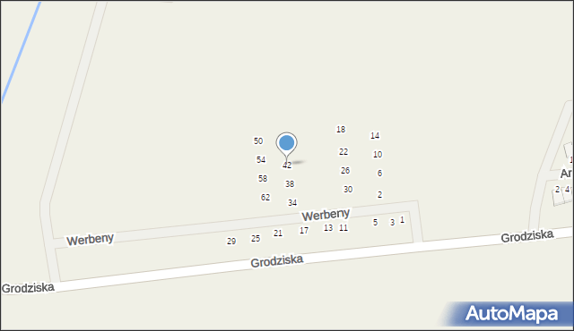 Stara Wieś, Werbeny, 42, mapa Stara Wieś