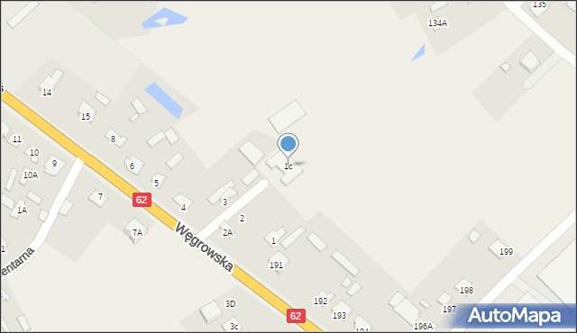 Starawieś, Węgrowska, 1c, mapa Starawieś