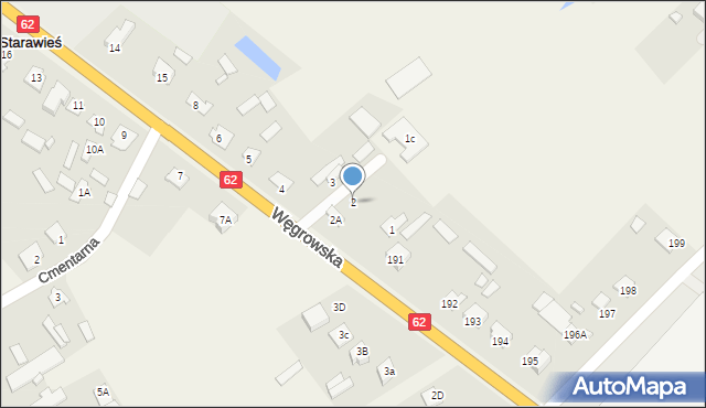 Starawieś, Węgrowska, 2, mapa Starawieś