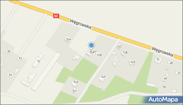 Starawieś, Węgrowska, 51A, mapa Starawieś