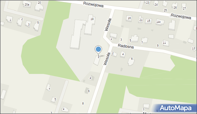 Stare Bosewo, Wesoła, 2, mapa Stare Bosewo