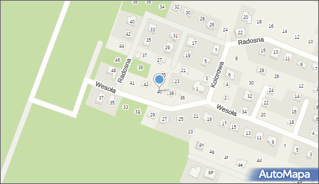 Stęszewko, Wesoła, 40, mapa Stęszewko