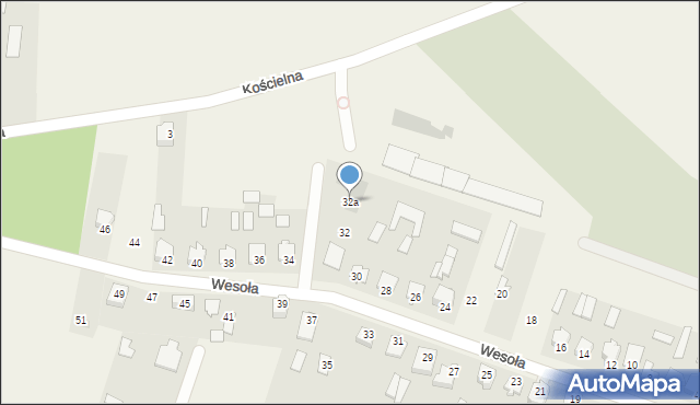Strabla, Wesoła, 32a, mapa Strabla