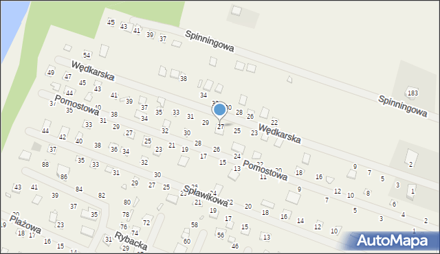 Strykowo, Wędkarska, 27, mapa Strykowo