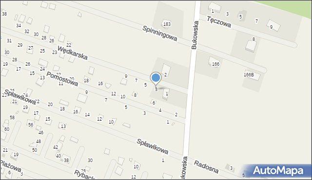 Strykowo, Wędkarska, 3, mapa Strykowo