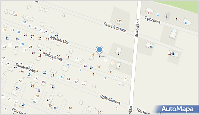 Strykowo, Wędkarska, 7, mapa Strykowo