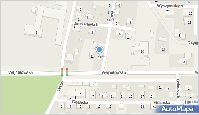 Strzebielino, Wejherowska, 23, mapa Strzebielino