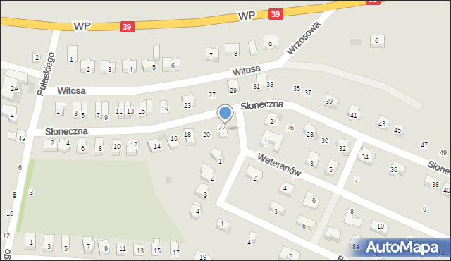 Strzelin, Weteranów, 2a, mapa Strzelin