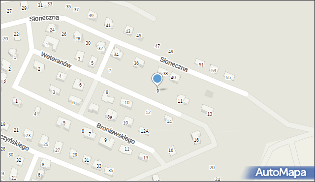 Strzelin, Weteranów, 9, mapa Strzelin