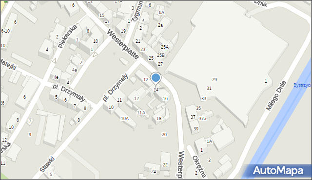 Świdnica, Westerplatte, 14, mapa Świdnicy