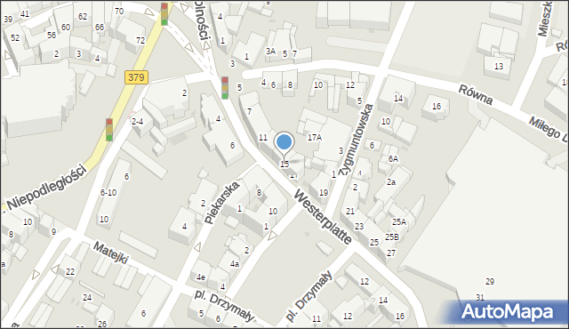 Świdnica, Westerplatte, 15, mapa Świdnicy