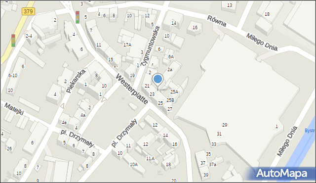 Świdnica, Westerplatte, 23A, mapa Świdnicy