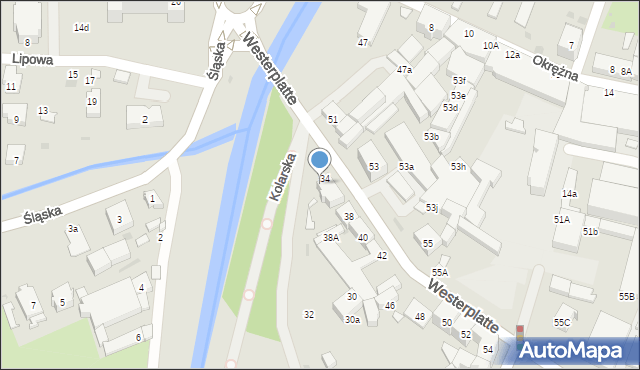 Świdnica, Westerplatte, 36, mapa Świdnicy