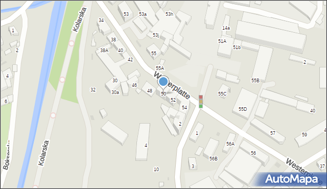 Świdnica, Westerplatte, 50, mapa Świdnicy