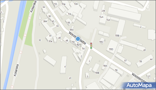 Świdnica, Westerplatte, 52, mapa Świdnicy