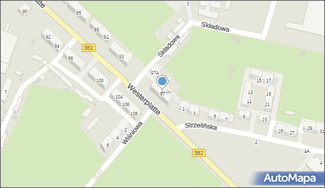 Świdnica, Westerplatte, 97, mapa Świdnicy