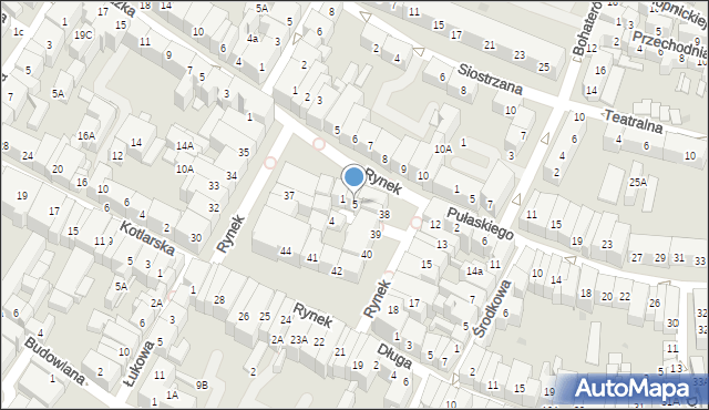 Świdnica, Wewnętrzna, 5, mapa Świdnicy