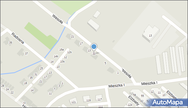 Świebodzice, Wesoła, 11, mapa Świebodzice