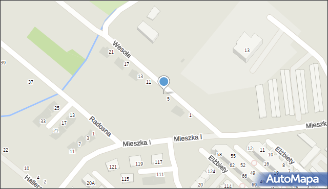 Świebodzice, Wesoła, 7, mapa Świebodzice
