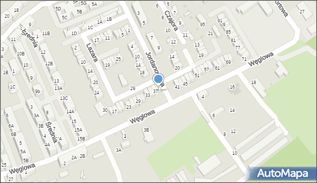 Świętochłowice, Węglowa, 39, mapa Świętochłowice