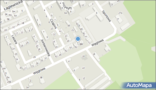 Świętochłowice, Węglowa, 65, mapa Świętochłowice