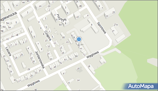 Świętochłowice, Węglowa, 81, mapa Świętochłowice