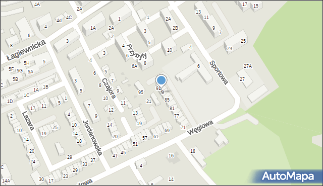 Świętochłowice, Węglowa, 89, mapa Świętochłowice