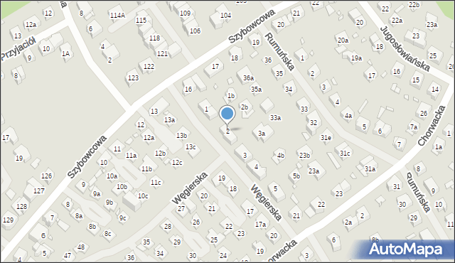 Szczecin, Węgierska, 2, mapa Szczecina