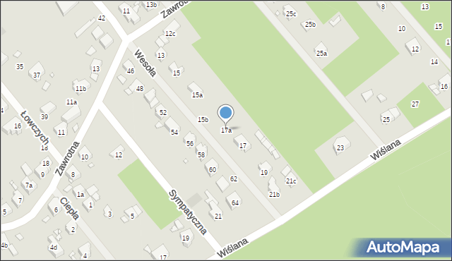 Szczecin, Wesoła, 17a, mapa Szczecina