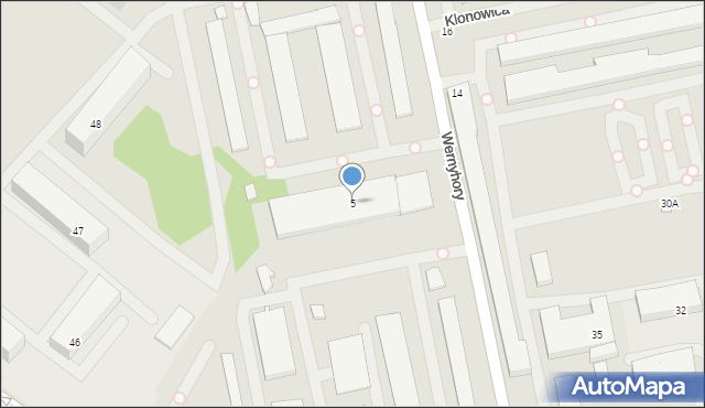 Szczecin, Wernyhory, 5, mapa Szczecina