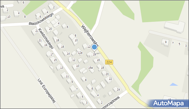 Szemud, Wejherowska, 14, mapa Szemud