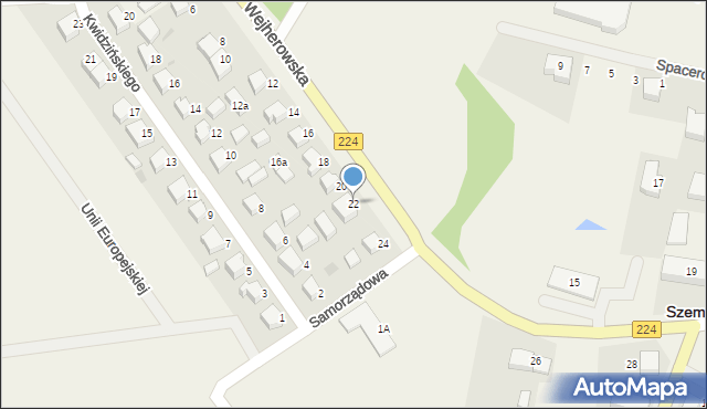 Szemud, Wejherowska, 22, mapa Szemud