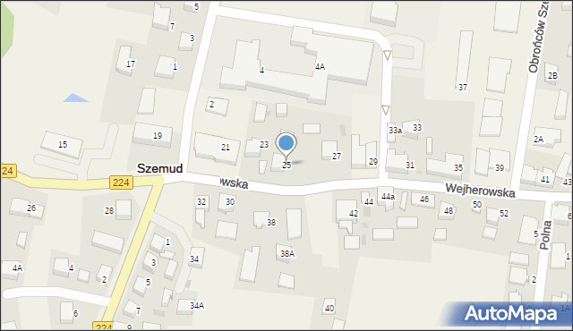 Szemud, Wejherowska, 25, mapa Szemud