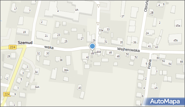 Szemud, Wejherowska, 44, mapa Szemud