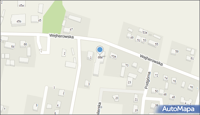 Szemud, Wejherowska, 68a, mapa Szemud