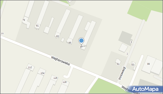 Szemud, Wejherowska, 87, mapa Szemud