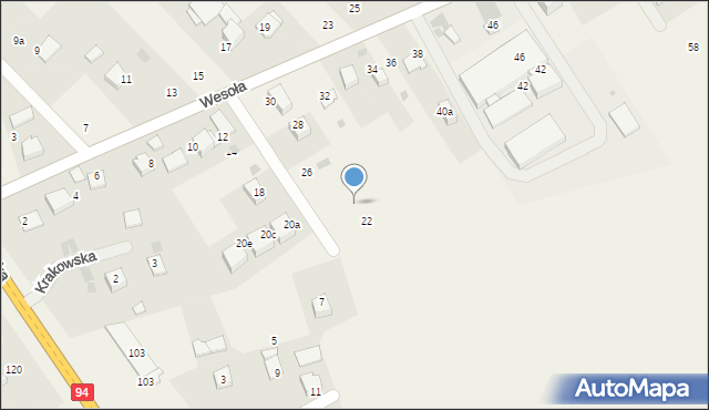 Szyce, Wesoła, 24, mapa Szyce