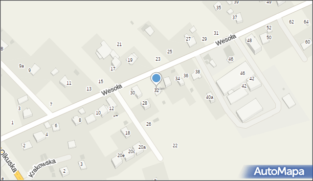 Szyce, Wesoła, 32, mapa Szyce