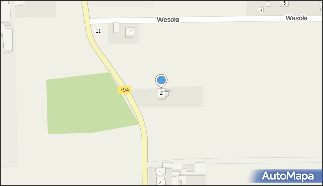 Szyce, Wesoła, 2, mapa Szyce