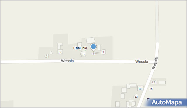 Szyce, Wesoła, 9, mapa Szyce