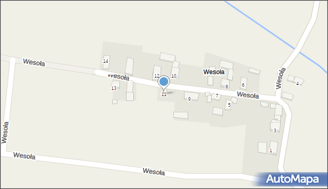 Szymonków, Wesoła, 11, mapa Szymonków